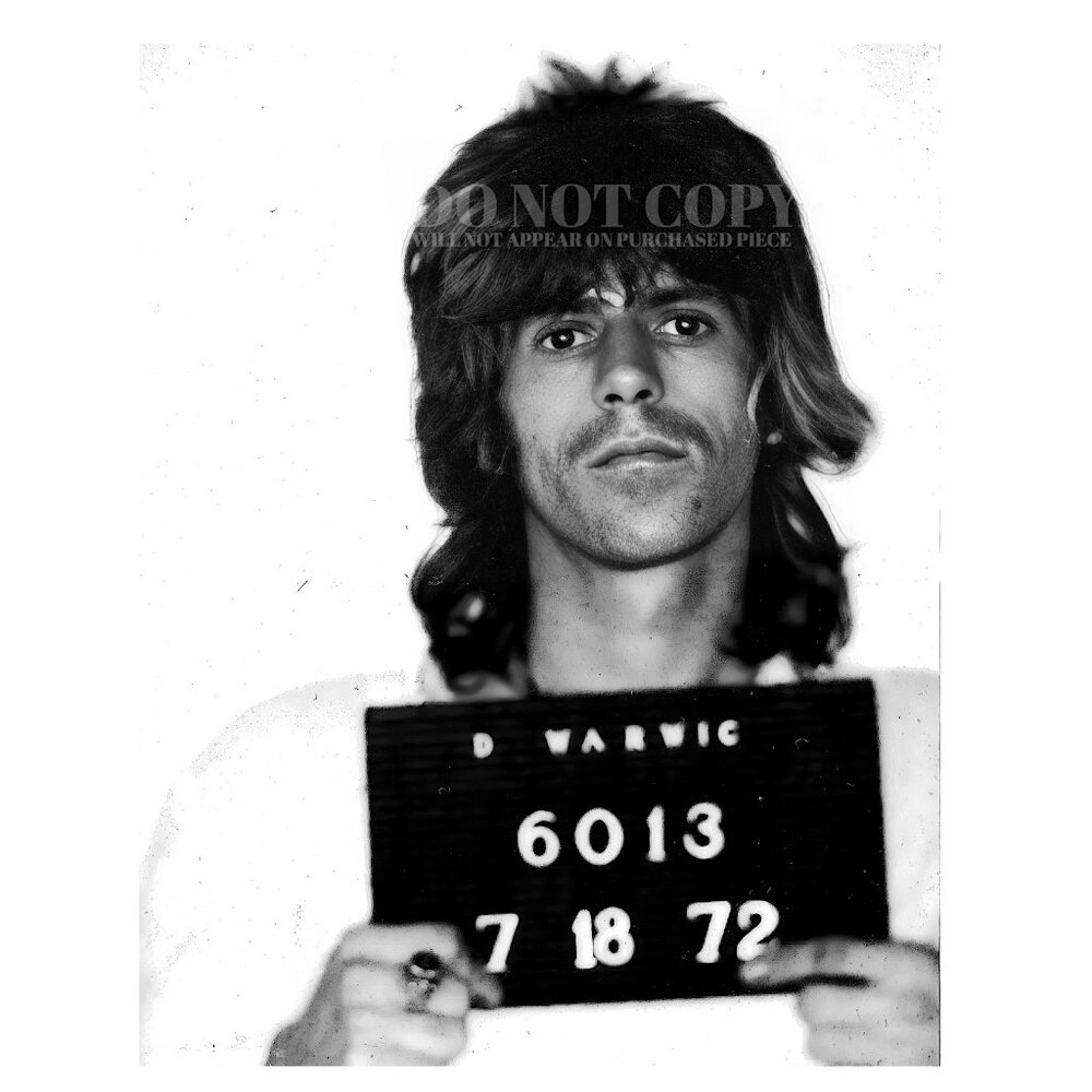 Keith Richards Mugshot Photograph 8 X 10 | RARE 1972 Mug Shot Photo | Poster Art